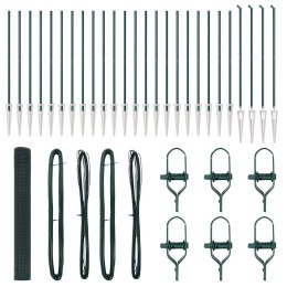 OGRODZENIE SPAWANE Z 13 SŁUPKAMI ZIELONE 1,2X50M STAL