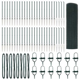 OGRODZENIE SPAWANE Z 13 BOLCAMI ZIELONYM 0.4X100M STAL