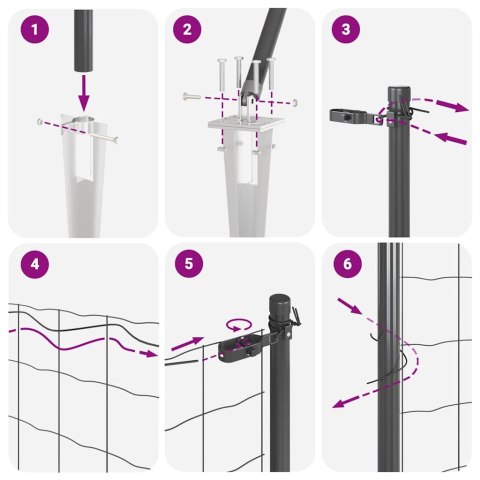 OGRODZENIE SPAWANE Z 13 KOTWAMI SZARY 0.4X25M STAL
