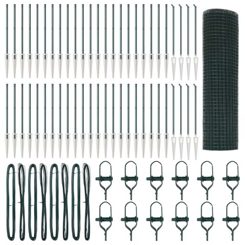 OGRODZENIE SPAWANE Z 13 KOTWAMI ZIELONYM 0.6X100 M STAL