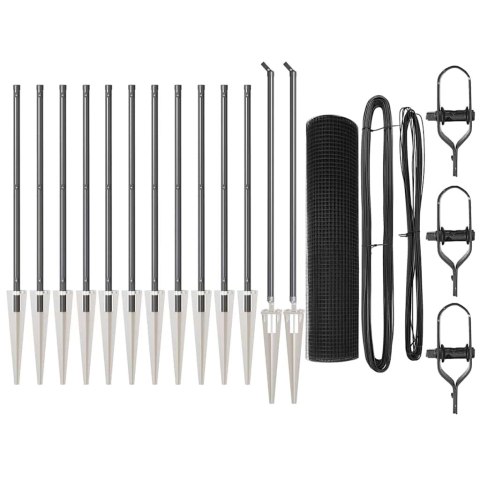 OGRODZENIE Z DRUTU SPAWANEGO Z 13 SZPIKAMI SZARY 0,6X25M STAL