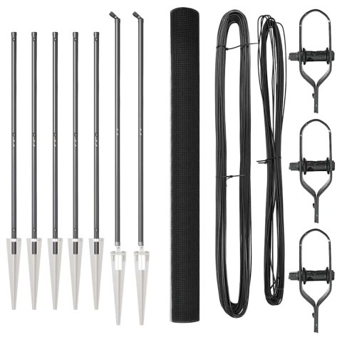 OGRODZENIE Z DRUTU SPAWANEGO Z 7 KOTWAMI SZARY 1,5X10M STAL