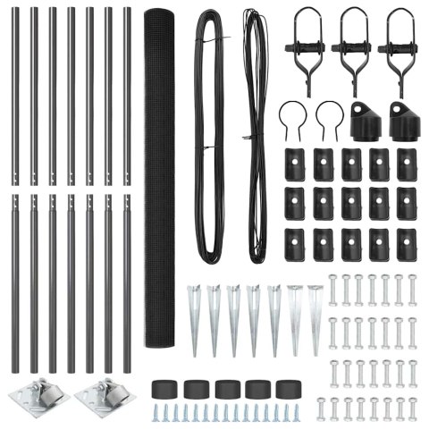 OGRODZENIE Z DRUTU SPAWANEGO Z 7 KOTWAMI SZARY 1,5X10M STAL