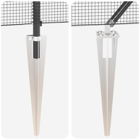 OGRODZENIE Z DRUTU SPAWANEGO Z 7 SŁUPKAMI SZARY 0.4X 10M STAL