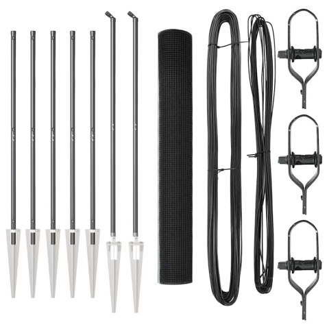 OGRODZENIE Z DRUTU SPAWANEGO Z 7 SZPILKAMI SZARY 1.2X10M STAL