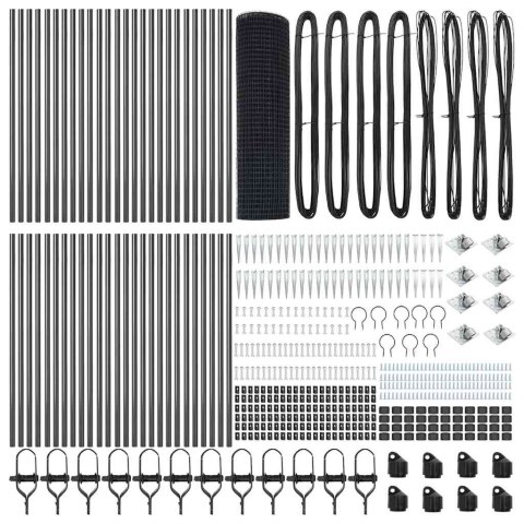 OGRODZENIE ZESPAWANE Z 13 KOTWAMI SZARY 0.8X100 M STAL
