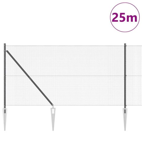 OGRODZENIE SPAWANE Z 13 KOTWAMI SZARY 1,4X25M STAL