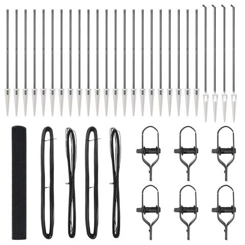 VidaXL Ogrodzenie spawane z 13 słupkami Szary 1.4x50 m Stal