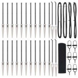 SPAWANE OGRODZENIE DRUCIANE Z 13 KOLCAMI SZARY 0.8X50M STALOWE