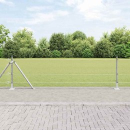 ZESTAW SŁUPKÓW OGRODZENIOWYCH ZESTAW 2 STAL OCYNKOWANA 10X 0.5M
