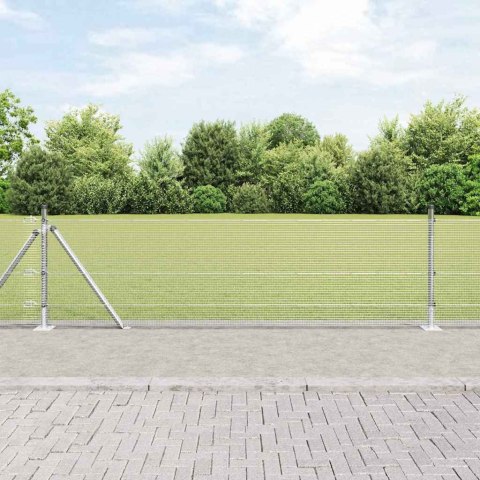ZESTAW SŁUPKÓW OGRODZENIOWYCH ZESTAW 2 STAL OCYNKOWANA 25X 0.5M