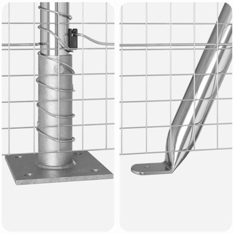 ZESTAW SŁUPKÓW OGRODZENIOWYCH ZESTAW 2 STAL OCYNKOWANA 10X 1,5M