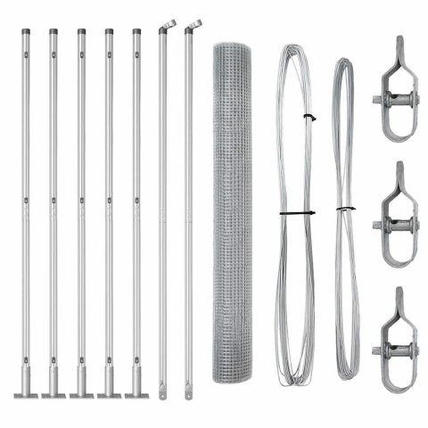 ZESTAW SŁUPKÓW OGRODZENIOWYCH ZESTAW 2 STAL OCYNKOWANA