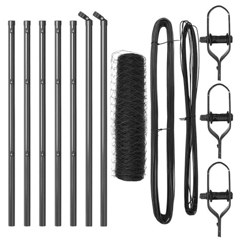 OGRODZENIE HEKSAGONALNE SZARE 0.6X10M STAL