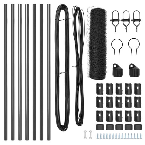 OGRODZENIE HEKSAGONALNE SZARE 0.6X10M STAL