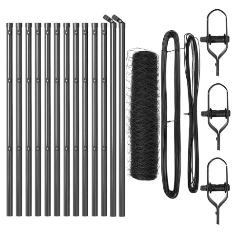 OGRODZENIE HEKSAGONALNE SZARE 0.6X25M STAL
