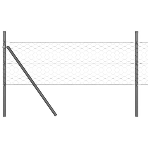 OGRODZENIE HEKSAGONALNE SZARE 0.6X25M STAL