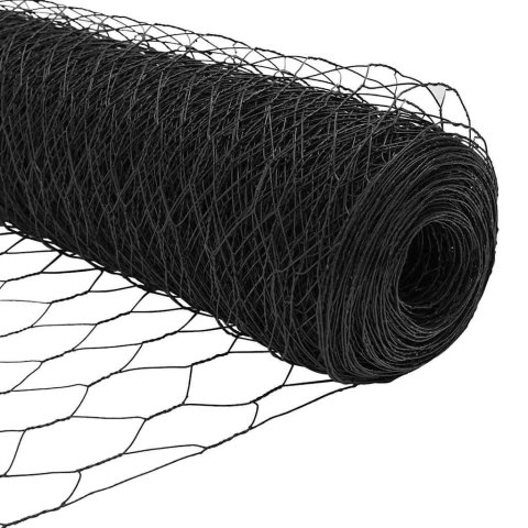 OGRODZENIE HEKSAGONALNE SZARE 0.6X25M STAL