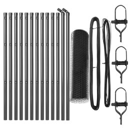 OGRODZENIE HEKSAGONALNE SZARE 0.8X25M STAL