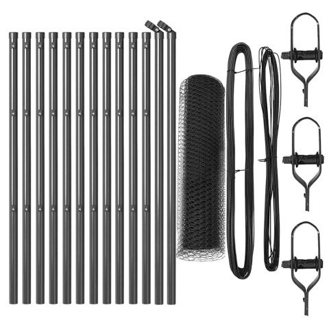 OGRODZENIE HEKSAGONALNE SZARE 0.8X25M STAL