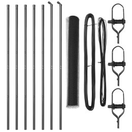 OGRODZENIE HEKSAGONALNE SZARE 1X10M STAL