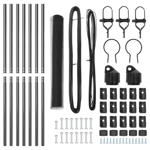 OGRODZENIE HEKSAGONALNE SZARE 1X10M STAL