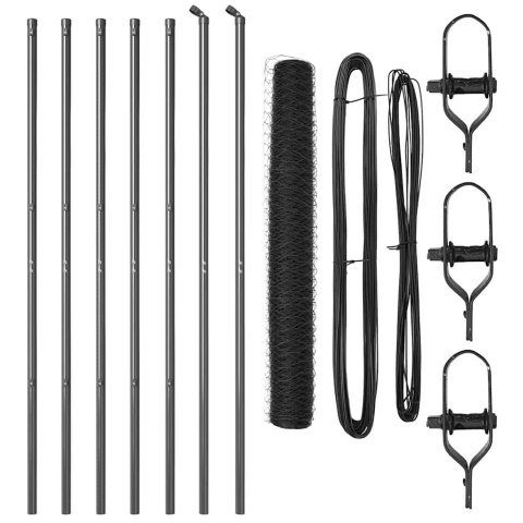 OGRODZENIE HEKSAGONALNE SZARE 1,2X10M STAL