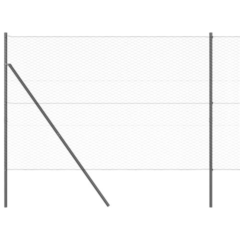 OGRODZENIE HEKSAGONALNE SZARE 1,5X10M STAL