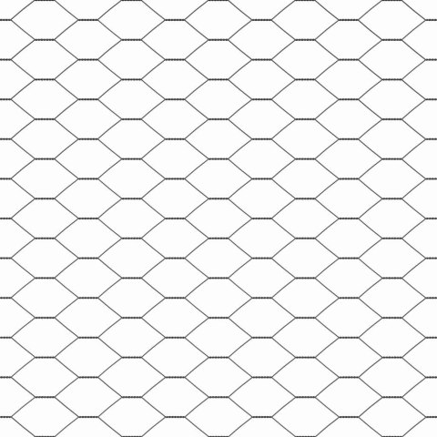 OGRODZENIE HEKSAGONALNE SZARE 1.6X10M STAL