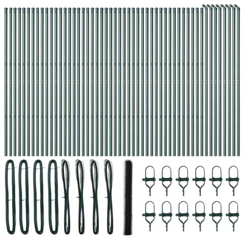 OGRODZENIE HEKSAGONALNE ZIELONE 1.5X100M STALOWE