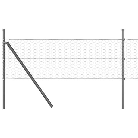 OGRODZENIE HEKSAGONALNE SZARE 0.6X25M STAL