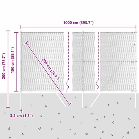 DREWNIANE OGRODZENIE 1,5X10M STAL OCYNKOWANA
