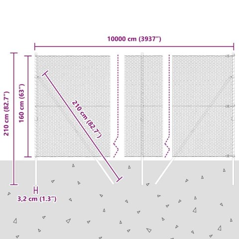 OGRODZENIE HEKSAGONALNE 1,6X100M ZE STALI OCYNKOWANEJ