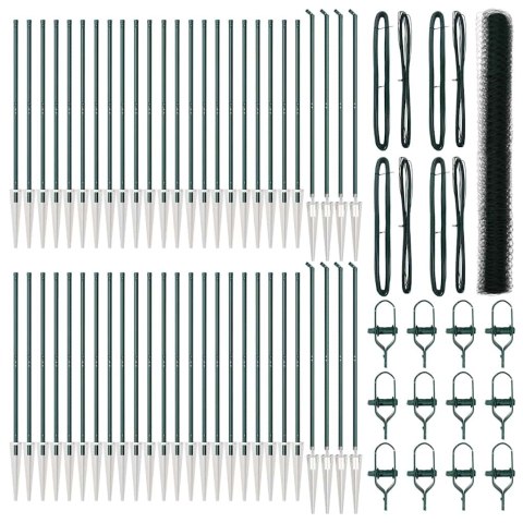 OGRODZENIE HEKSAGONOWE ZIELONE 1.6X100M STAL