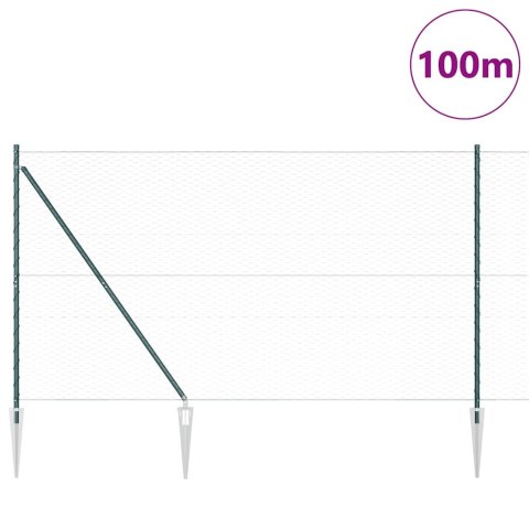 OGRODZENIE HEKSAGONOWE ZIELONE 1.6X100M STAL