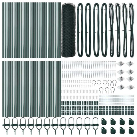 HEKSAGONALNE OGRODZENIE ZIELONE 0.5X100M STAL