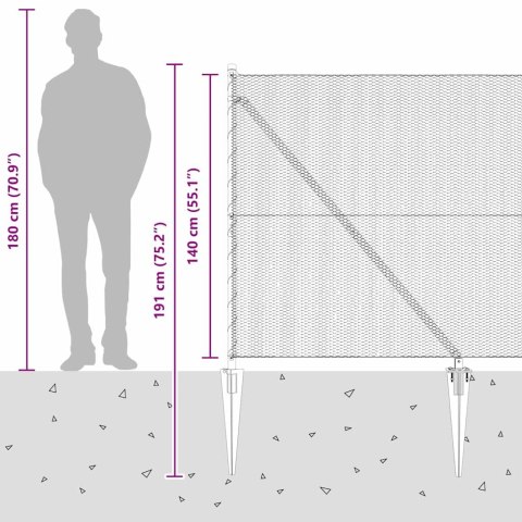 OGRODZENIE SZEŚCIOKĄTNE SZARE 1,4X25M STAL
