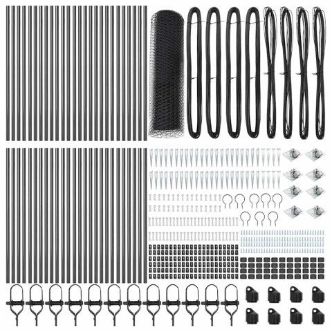 SZEŚCIOKĄTNE OGRODZENIE SZARE 0.6X100M STALOWE