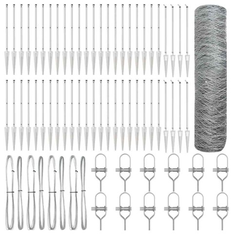 OGRODZENIE HEKSAGONALNE 0,8X100M ZE STALI OCYNKOWANEJ