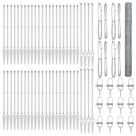 OGRODZENIE HEKSAGONALNE 1,5X100M STAL OCYNKOWANA