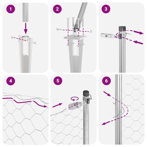 HEKSAGONALNE OGRODZENIE 1,2X100M STAL OCYNKOWANA