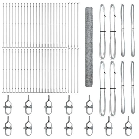 HEXAGONALNE OGRODZENIE 1.5X100M STAL OCYNKOWANA