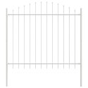BIAŁA PŁOT OGRODOWY Z WYGODNYM SZCZYTEM 3,4MX 1,25M - ZE STALI