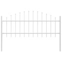 BIAŁY OGRODOWY PŁOT Z ŁUKOWYM ZAKOŃCZENIEM - 11,9X 0,75M STAL