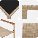 9-CZĘŚCIOWY ZESTAW DO JEDZENIA W OGRODZIE BEŻOWY RATTAN 190X90X75CM