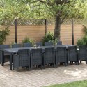 ZESTAW DO JADALNI W OGRODZIE 13 PCS ANTRACYT DUŻY