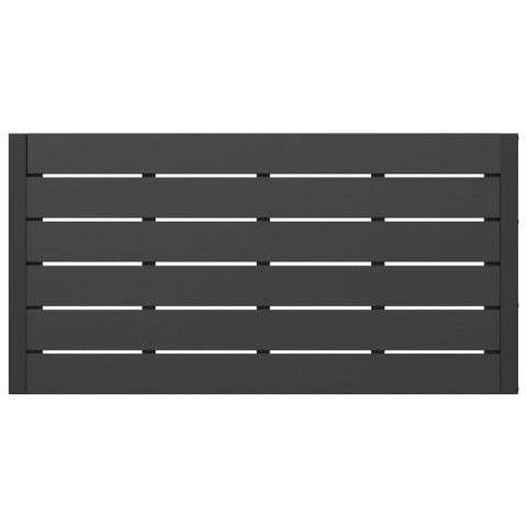 ZESTAW DO JEDZENIA W OGRODZIE 3-CZĘŚCIOWY ZE STALI I WPC W KOLORZE CZARNYM