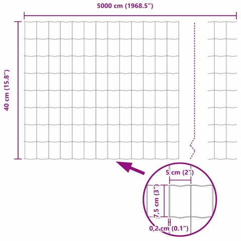 OGRODZENIE EURO 0.4X50 M STAL OCYNKOWANA