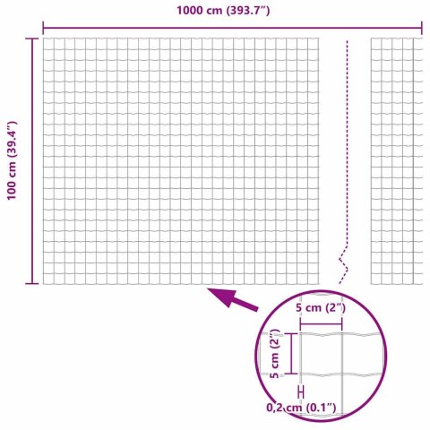 OGRODZENIE EURO SZARE 1X10M STAL