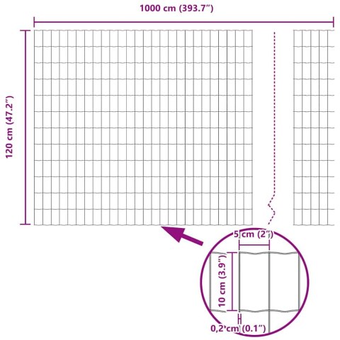 ZIELONE OGRODZENIE EURO 1,2X10M STAL